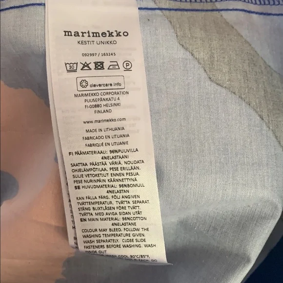 Marimekko Blue and Orange Floral Midi Dress - Picture 14 of 14